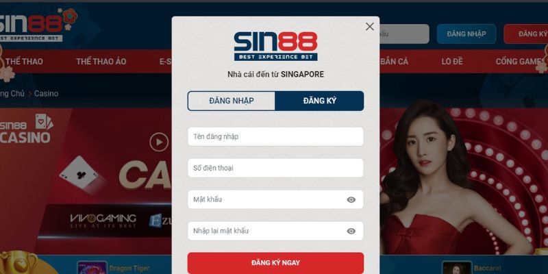 Sin88 có giao diện đẹp mắt